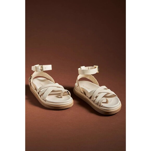 ALOHAS Buckle Up Gladiator Sandals In Cream In Neutrals Size 40 - Picture 2 of 8